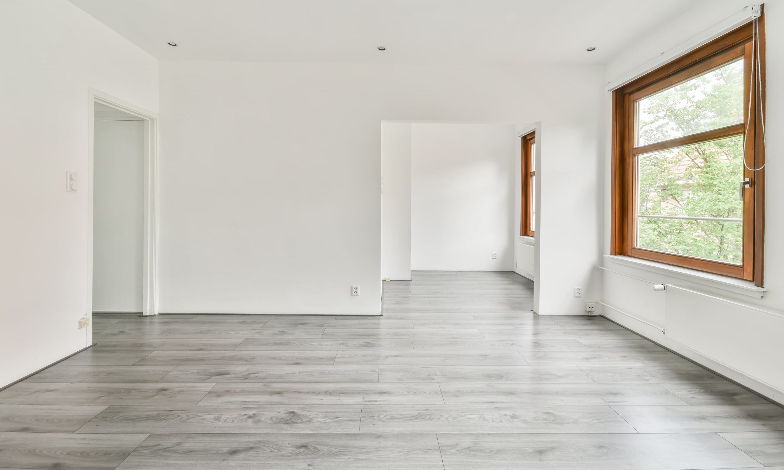Empty room with wooden floors